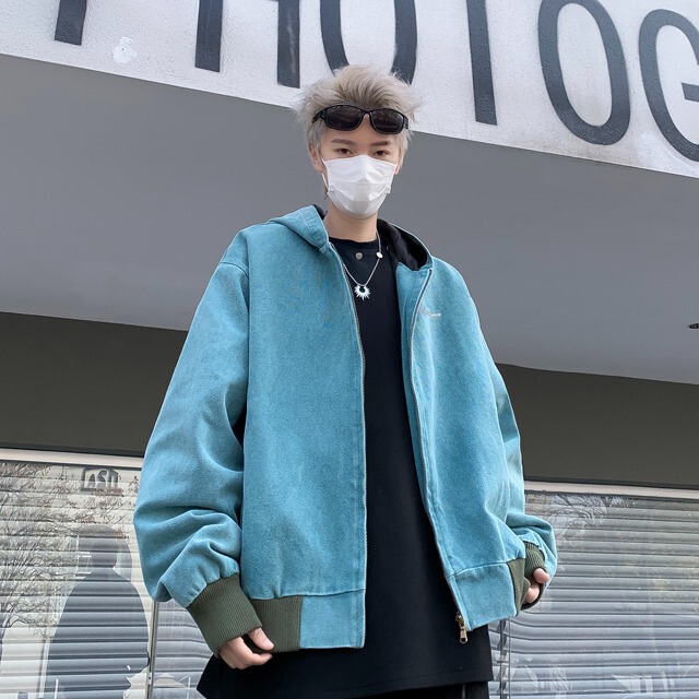 Design Sense Hooded Embroidered Washed Jacket Men's 2024 Spring and Autumn New Fashion Brand Loose All-match Casual Jacket Design Sense Hooded Embroidered Washed Jacket Men's 2024 Spring and Autumn New Fashion Brand Loose All-match Casual Jacket