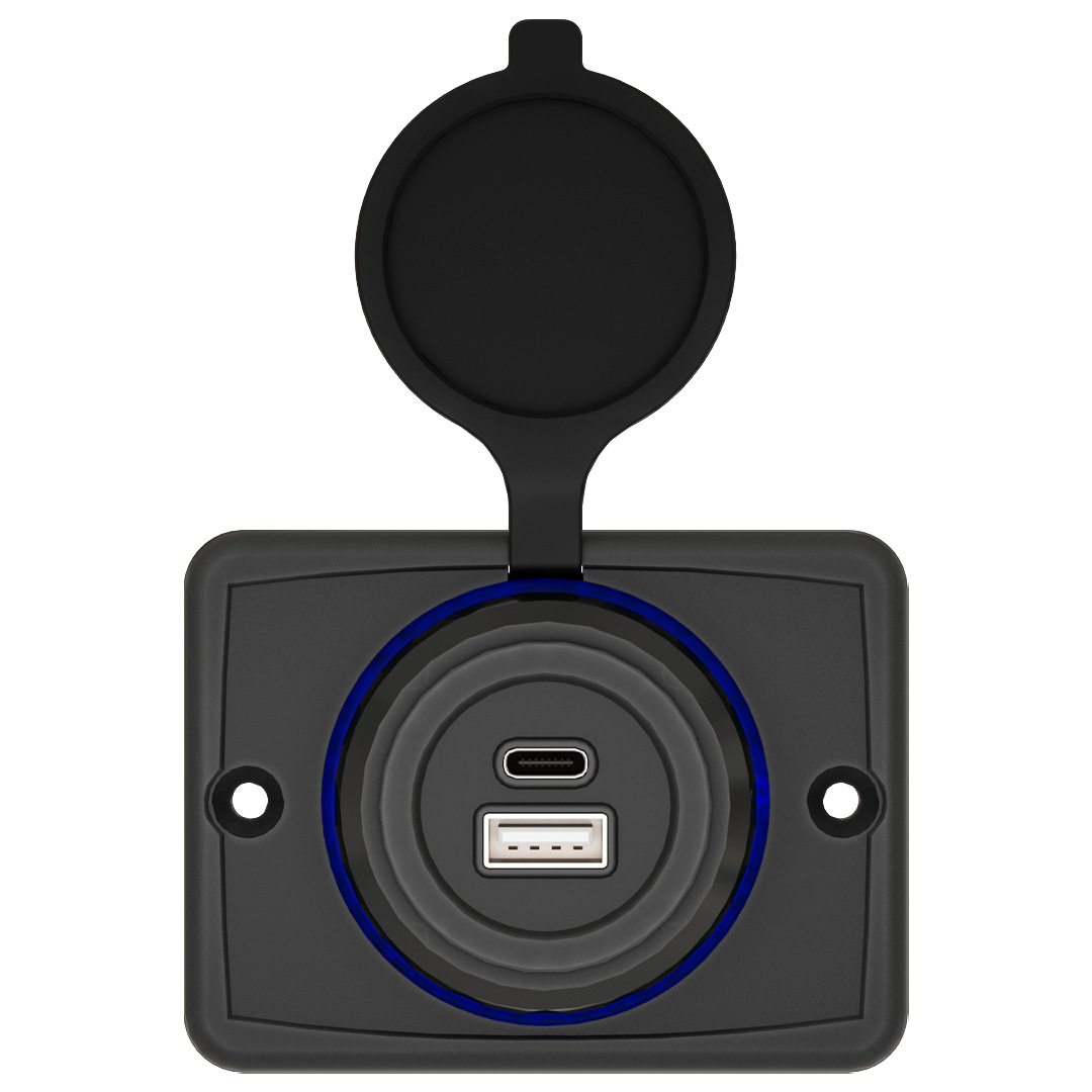 Carga rápida de doble puerto USB+Tipo-C QC3.0+PD3.0