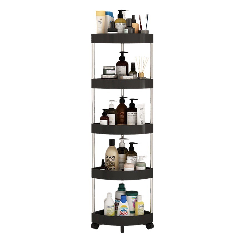 Punch-free esquina rack de almacenamiento de baño piso trípode hogar multi-capa de almacenamiento rack