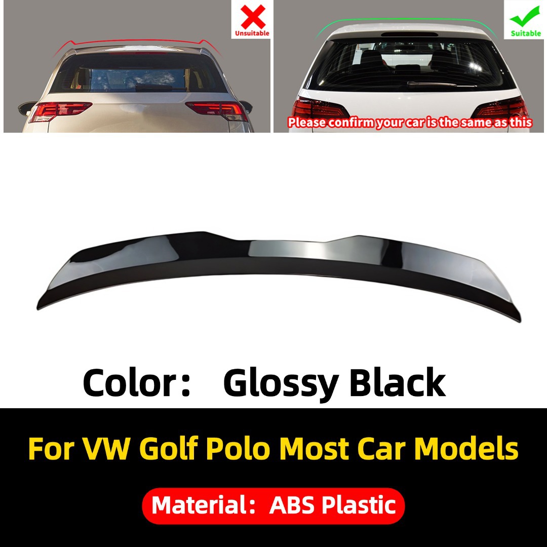 Suitable for Volkswagen Polo Golf Mk5 6 7 7.5 8 Modified Rear Wing, Fixed Wind Wing, Roof Wing, Rear Spoiler