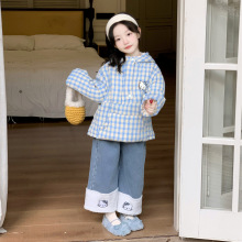 女童棉衣2025冬季新款中小童2-7岁韩版夹棉加厚外套儿童套头卫衣