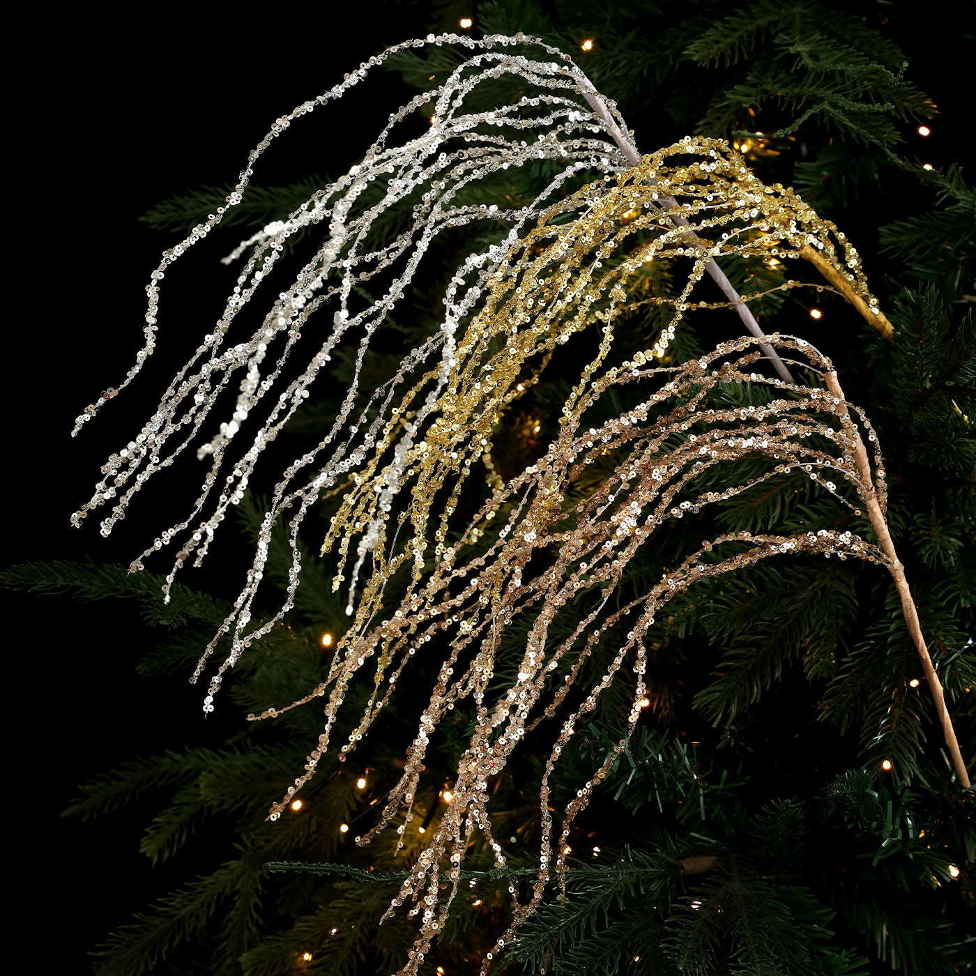 Nuevo pegado esquinilla perforación de frascos espigas de trigo perforación de flores de Navidad un solo paquete de árbol de Navidad caña decoración