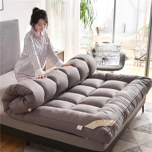 A thickened soft cushioned floor mat that won't sag, foldable futon for home use, suitable for single or double occupancy, student dormitory, children's bed mattress