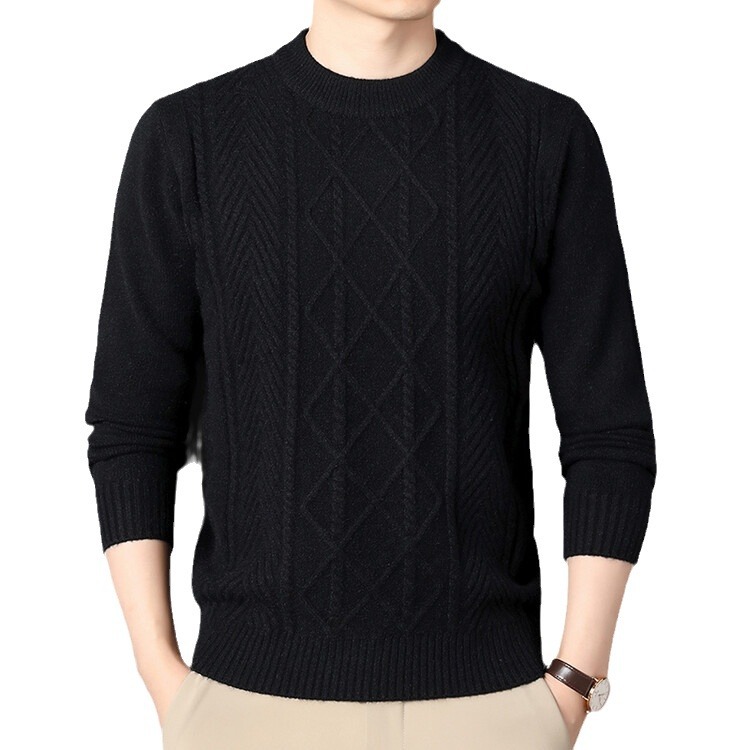 Nuevo suéter de hombre de mediana edad, nuevo jersey de punto, primavera y otoño, jersey de punto para hombres, casual