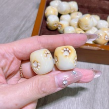 象牙果浅炭烤猫爪桶珠配件手工DIY文玩手链项链隔珠配珠饰品配饰