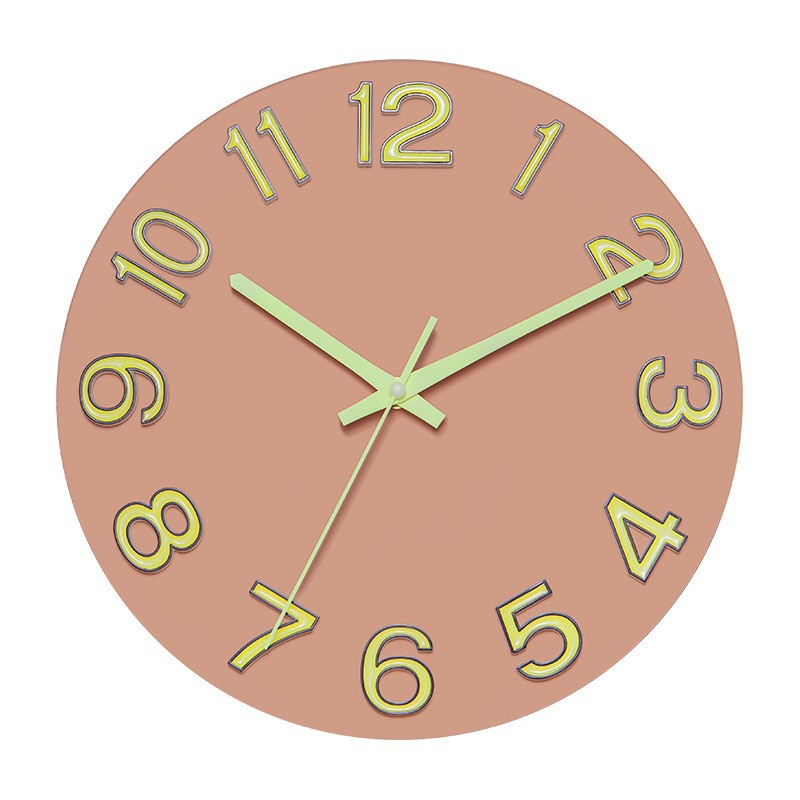 Venta de liquidación de reloj silencioso para sala/hogar (8-12 pulgadas), reloj de pared simple de moda sin perforación, venta al por mayor