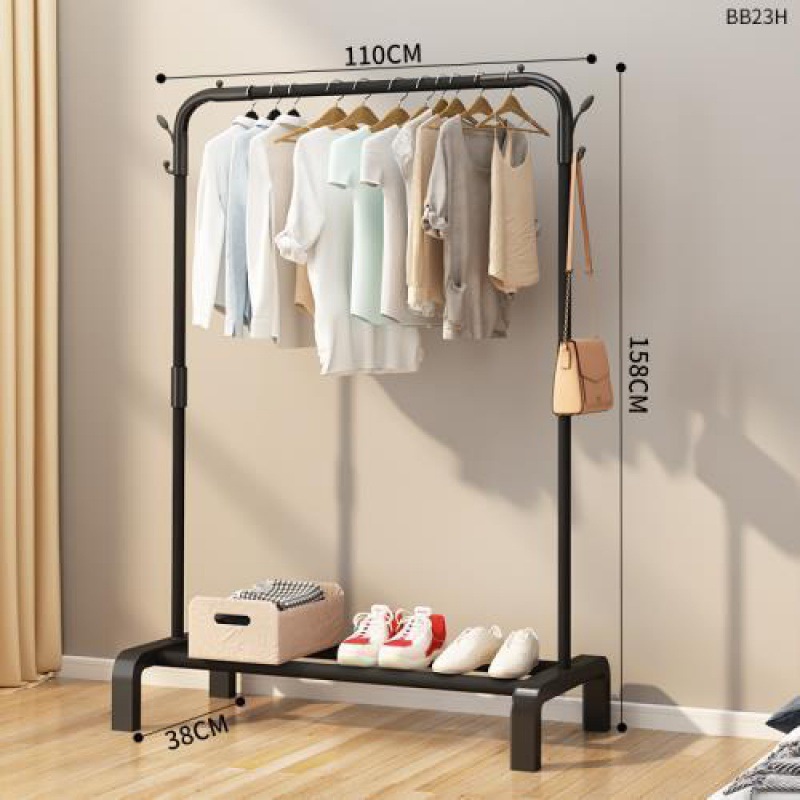 Percha de gorras percha de ropa interior del dormitorio percha de ropa de doble varilla percha de secado percha de ropa de piso percha de almacenamiento de ropa móvil conveniente