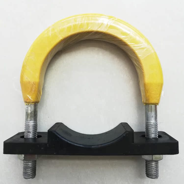 包胶U型管卡U型橡胶管夹砼泵配件橡胶U型管卡镀锌U型管夹船用管夹