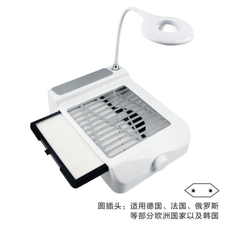 Máquina de pulir de uñas multifuncional de estilo japonés aspiradora de iluminación Cuatro en Uno de alta potencia almohada de mano amoladora de uñas para manicura