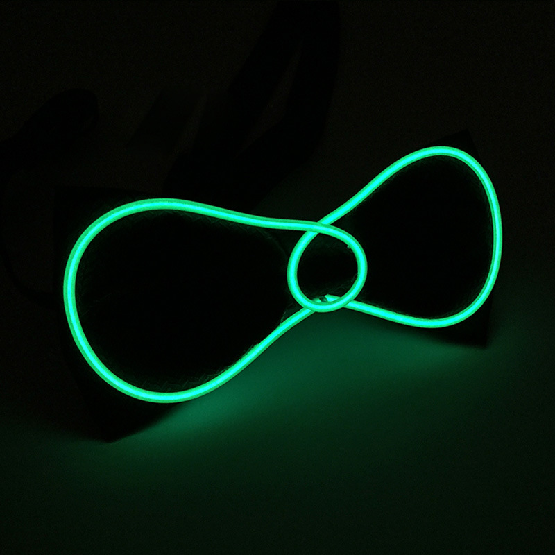 Corbata luminosa EL suministros para Halloween fiesta LED corbata brillante luminiscente al por mayor