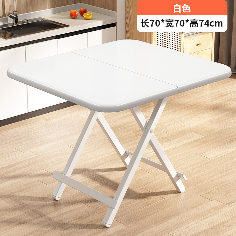 Fábrica directa mesa de comedor plegable doméstica 80x80 mesa de alquiler simple mesa de comedor mano cuadrada