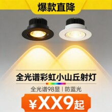 彩虹小山丘射灯全光谱嵌入式led客厅家用2026新款双眼皮防眩筒灯
