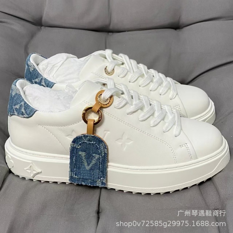 驴家新款情侣百搭舒适内增高休闲绑带印花小白鞋简约经典厚底板鞋|undefined