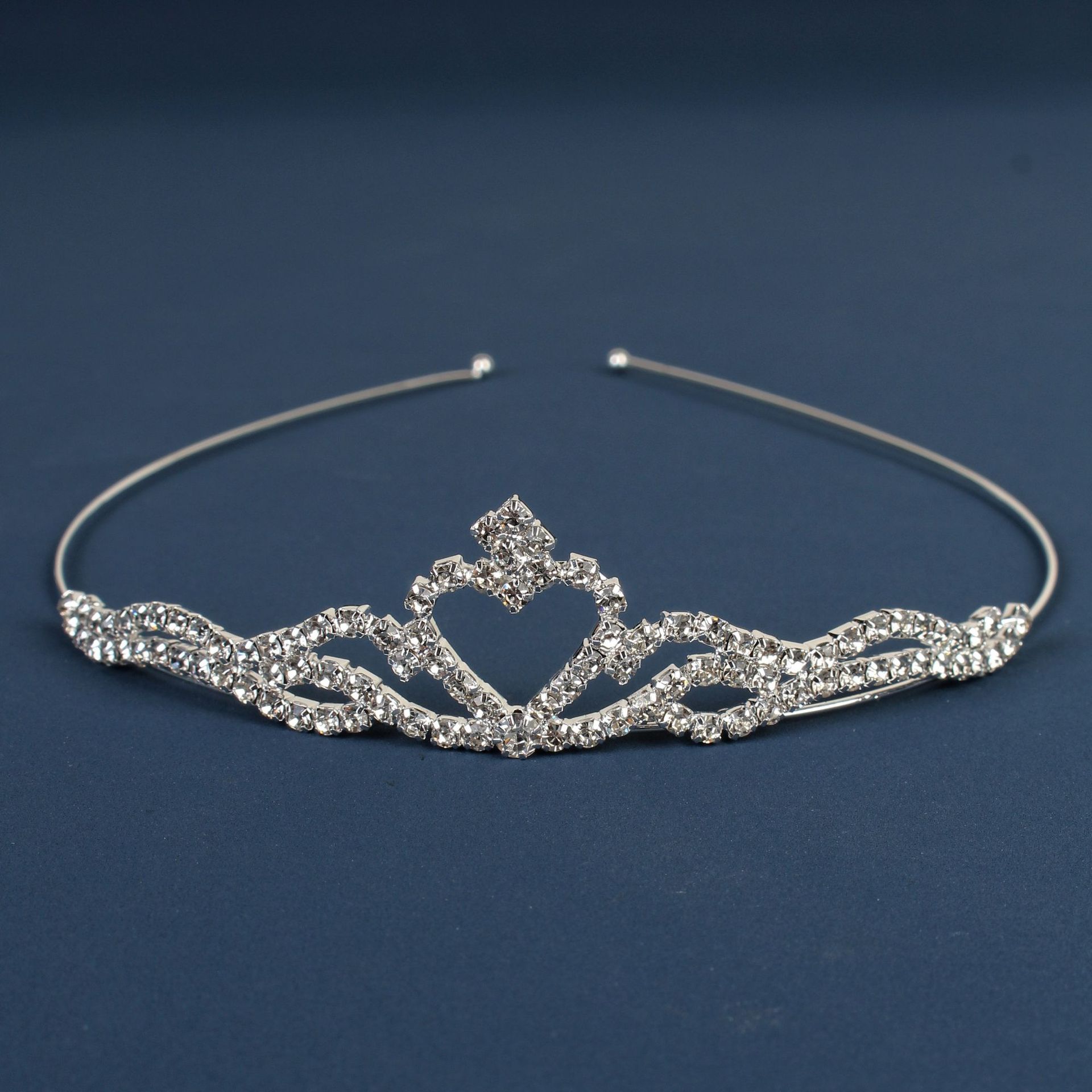 Comercio exterior transfronterizo, novia infantil, cobre, bolsa de cuatro garras, corona de diamantes, diadema, diamantes de imitación simples, actuación de cumpleaños, tocado, corona pequeña