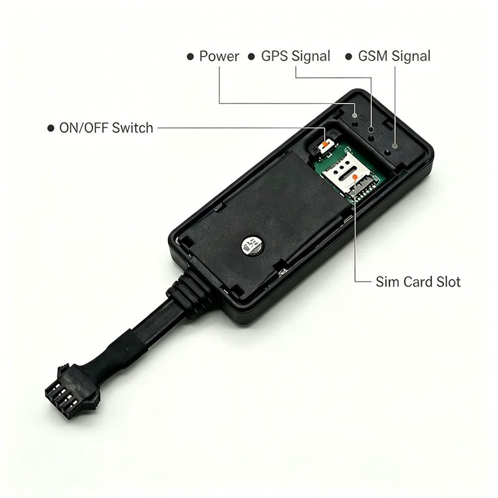 Southeast Asia, Africa, and South America: GPS tracker for motorcycles and cars, featuring real-time satellite positioning and the ability to cut off fuel and power