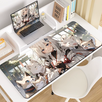 Avtomobil döşəmə paspasları, Anime-Style Diatom Mud Table Mat - cute-little-white-pet-3080cm-5mm-diatom-mud
