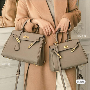 Leather handheld shoulder bag one shoulder, genuine leather, cowhide