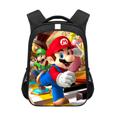 2024新款馬里奧學生時尚卡通書包大容量背包男女可愛雙肩包批發熱