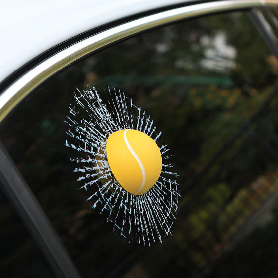 Car 3D three-dimensional elf ball car stickers car window funny creative decorative stickers tennis glass modified car stickers