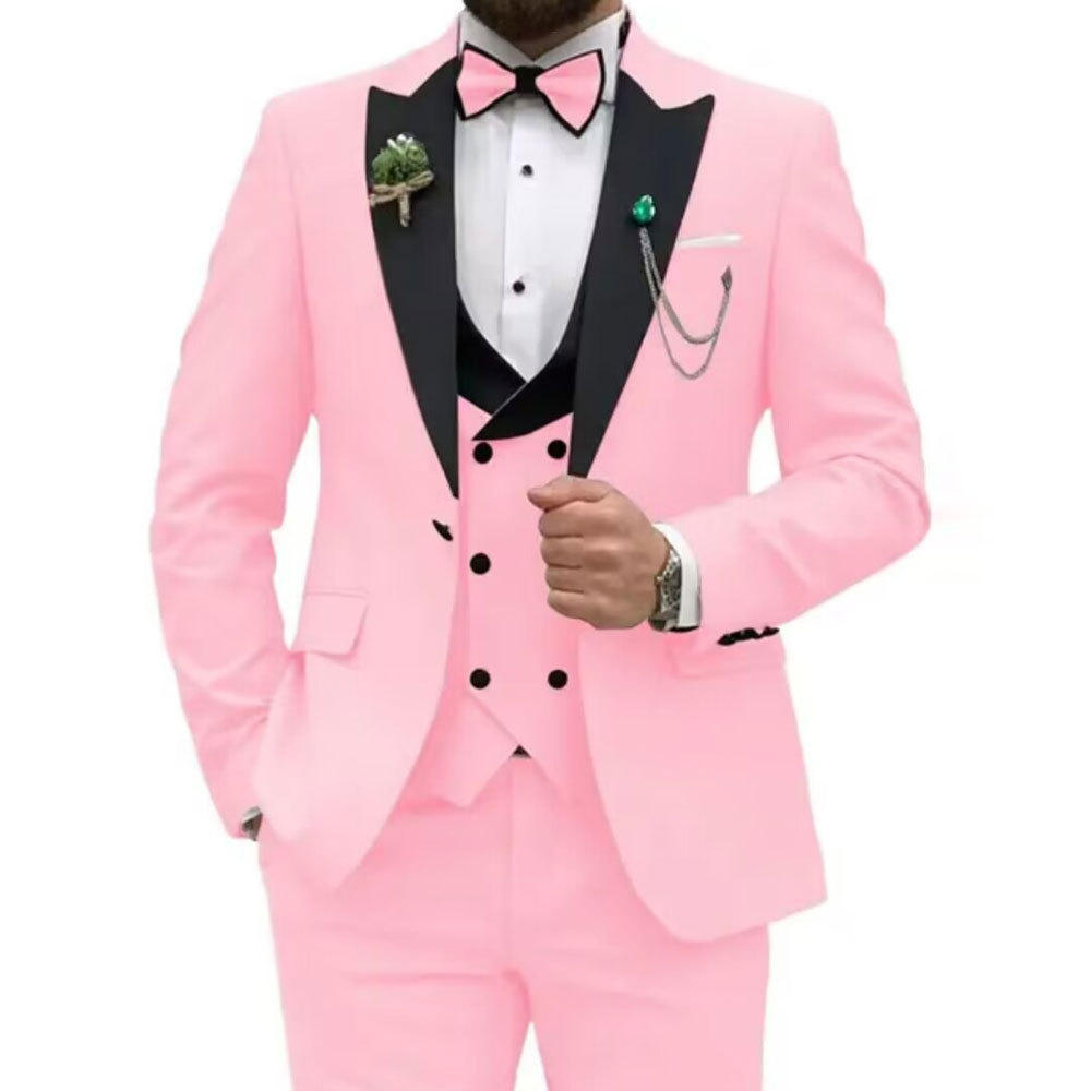 Amazon AliExpress Trajes de estación independientes de hombre de tres piezas de novio y padrino para banquete de boda trajes transfronterizos grandes para hombres