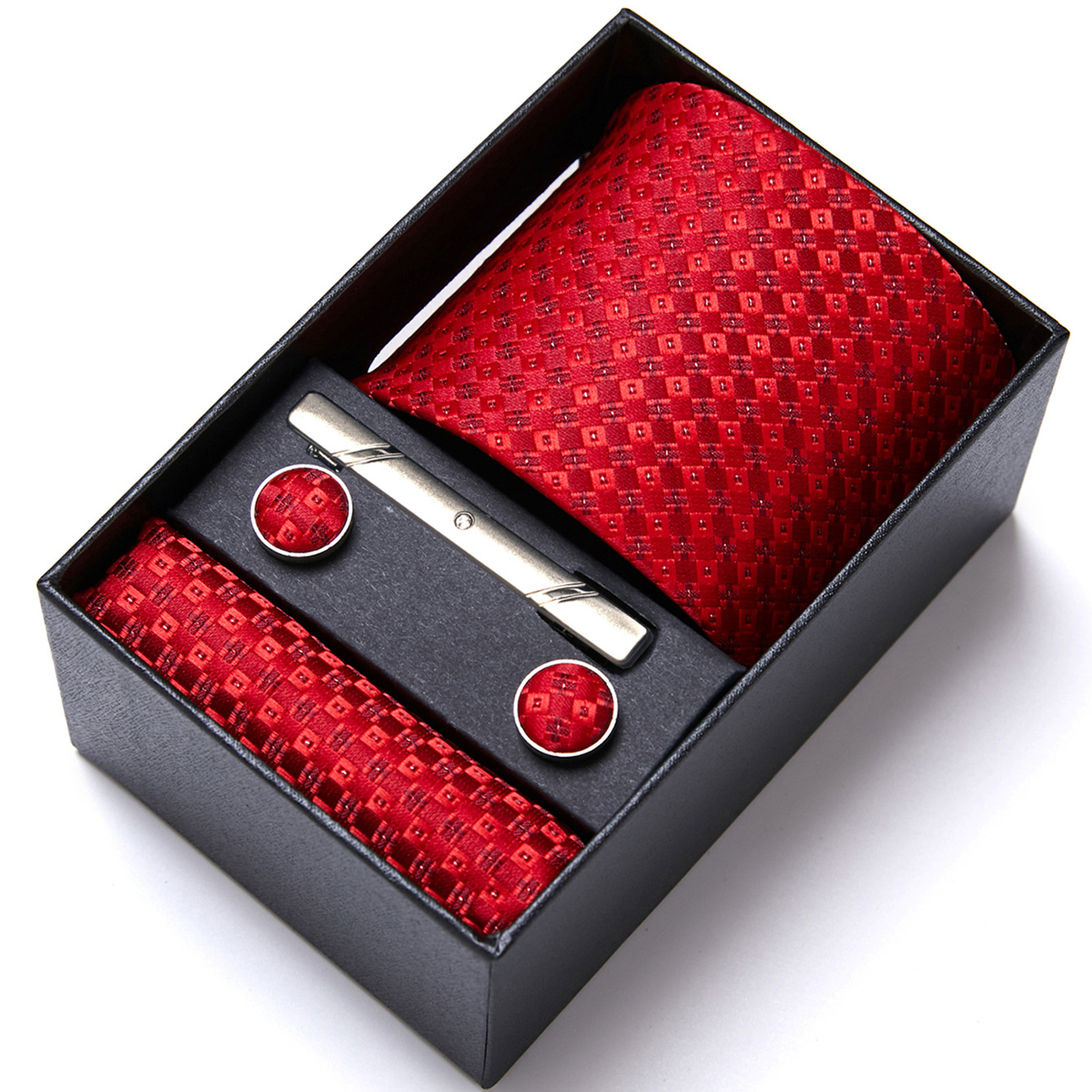Fabricante en stock de los hombres corbata caja regalo traje ropa formal negocios boda trabajo grupo camisa accesorios verano nuevo