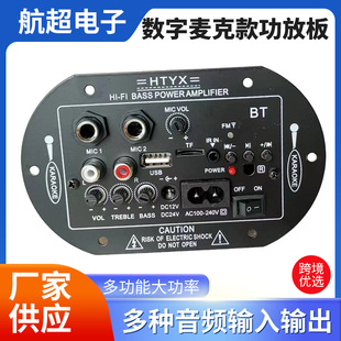 6-10inch Plug-In Card U Disk Wireless Bluetooth 1224V220V Dual Microphone Car Subwoofer Audio Amplifier Board Motherboard