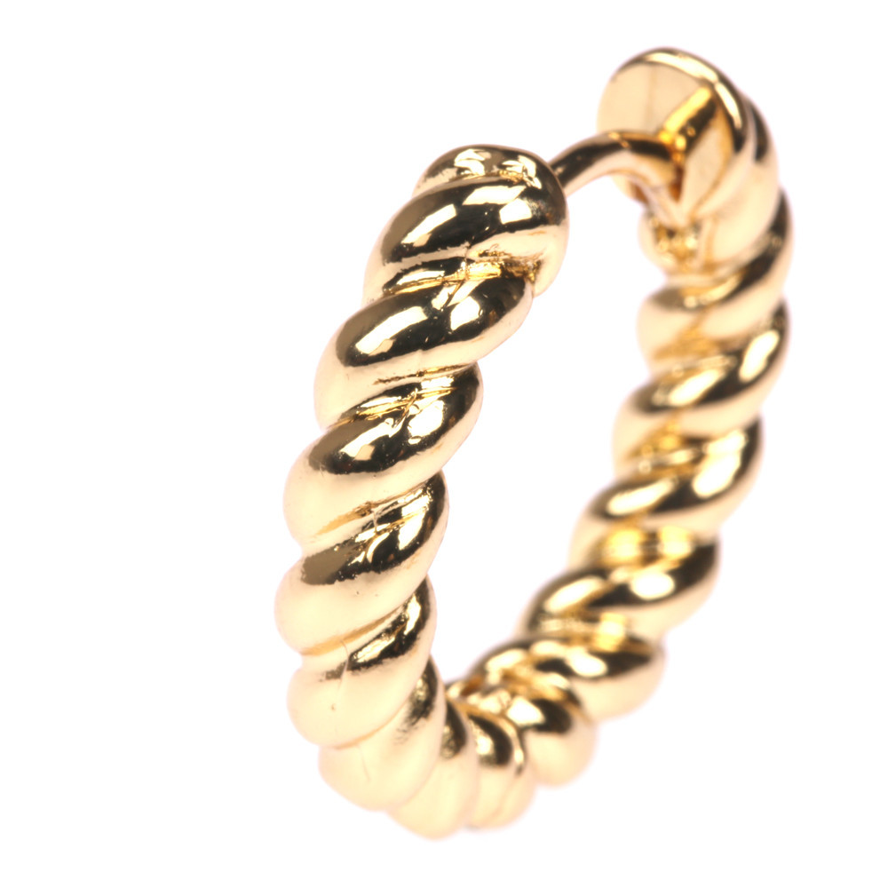 Retro Twist Spiral Geometric Metal Earrings display picture 3