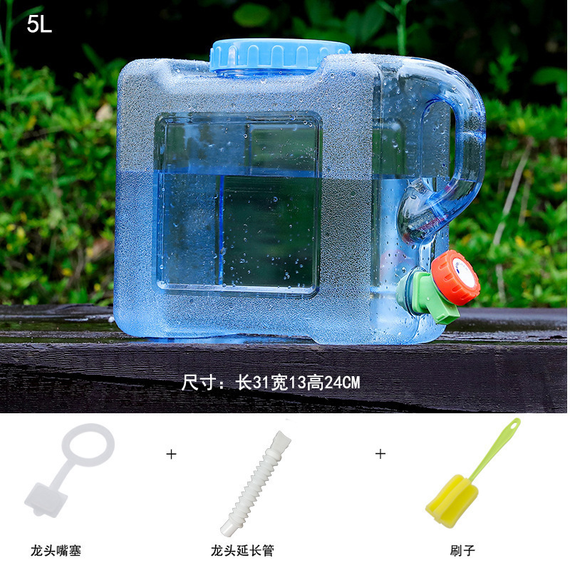蛇口付き屋外浄水飲料水バケツプラスチック家庭用正方形車載水貯蔵タンクポータブル大型バケツなし|undefined