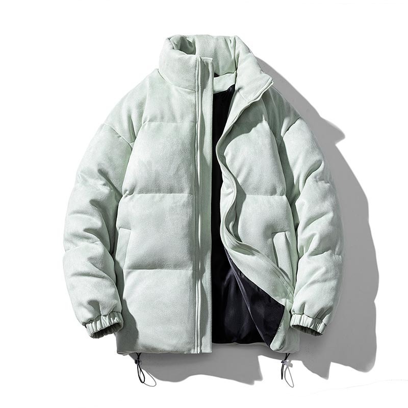新款麂皮绒棉服男士棉袄潮流冬季日系宽松面包服时尚棉衣外套跨境|undefined