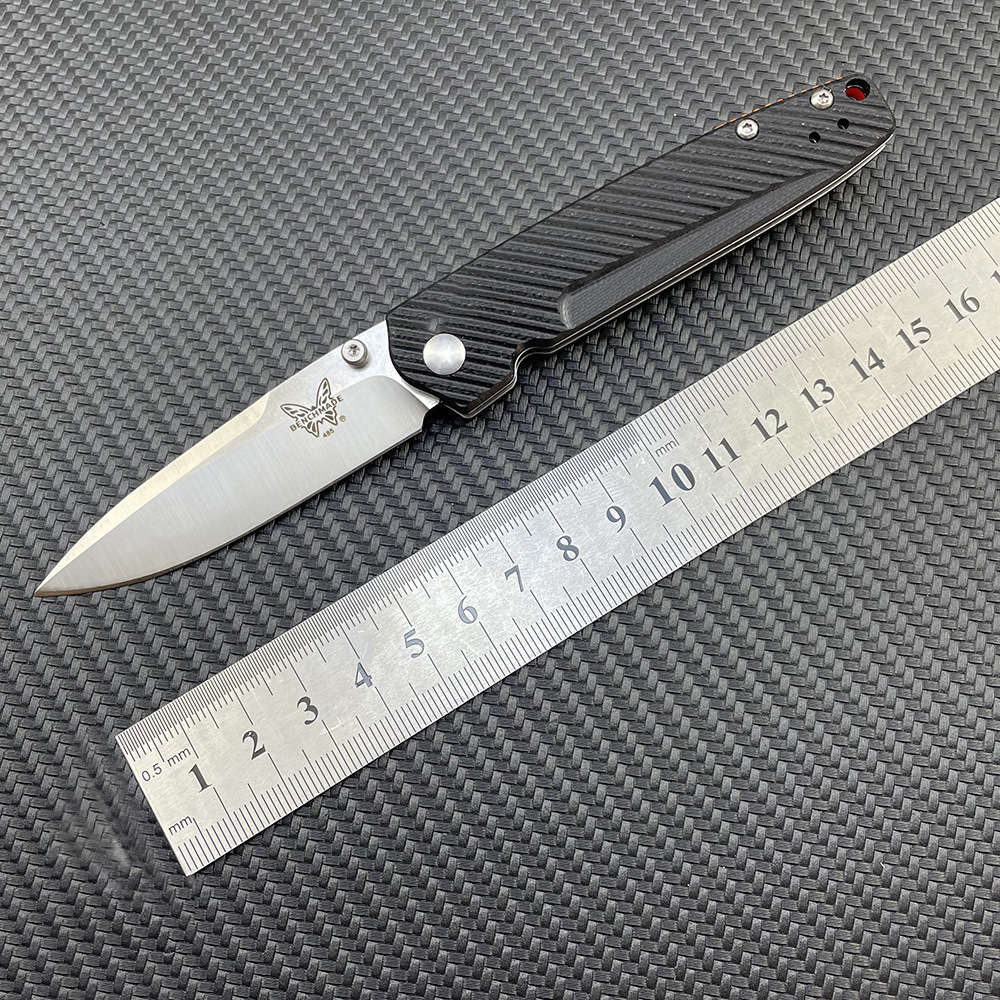 厂家直销蝴蝶485户外折刀G10手柄高硬度D2石洗荒野求生锋利便携ED