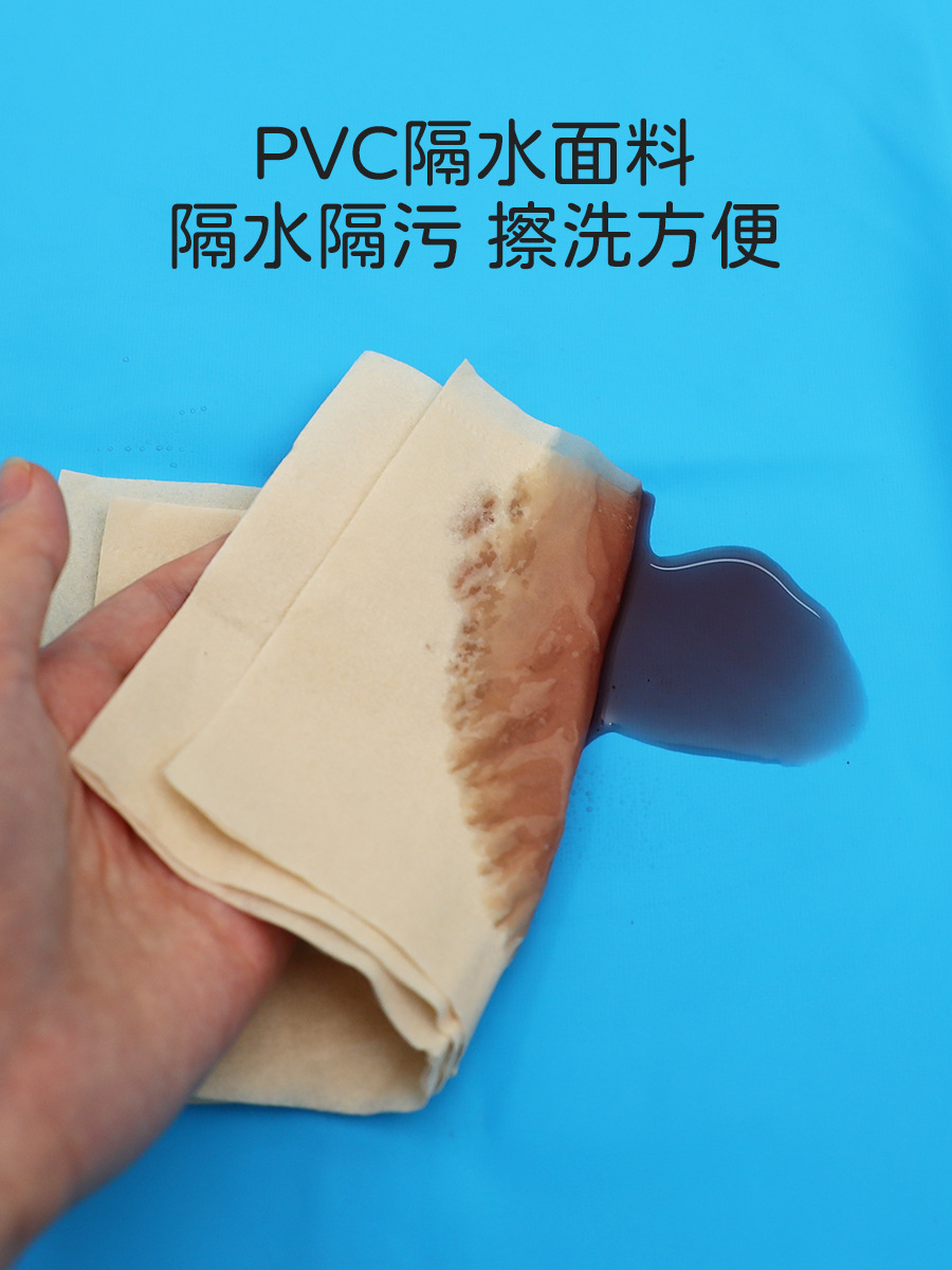 PVC impermeable y libre de aceite babero adulto para los pacientes de edad avanzada comer y comedor babero delantal Babero con babero image 4