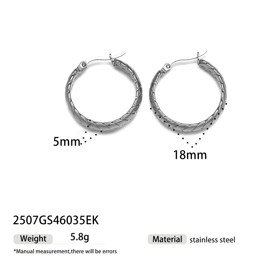 TENA europa y americana pendientes de acero inoxidable temperamento de alta calidad trenzado galvanizado de oro de titanio de 18k inserciones de joyería transfronteriza