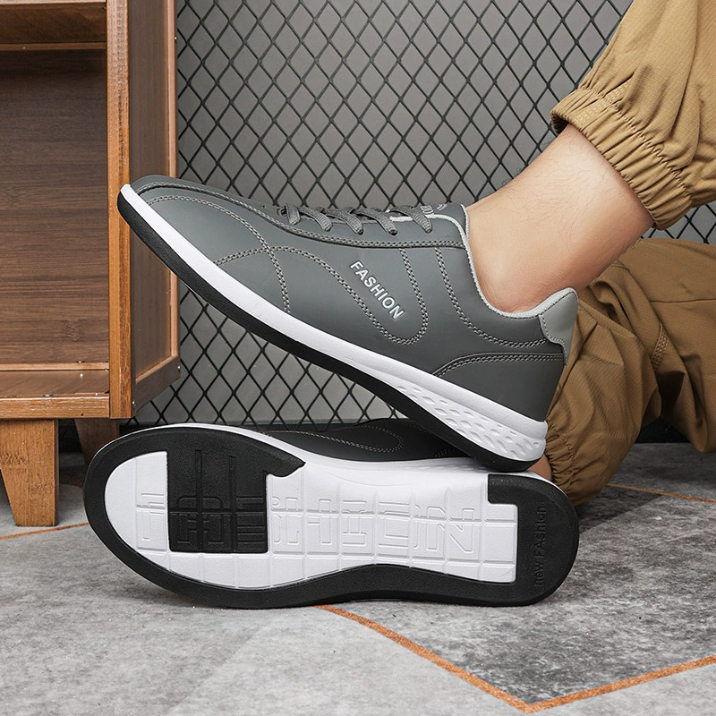 Трансграничные новые большие размеры кожаные легкие водонепроницаемые кроссовки повседневные студенческие кроссовки мужские подростковые кроссовки