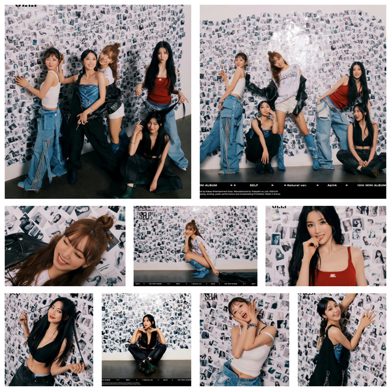 Apink Mini 10 series preview photo adhesive sticker poster wall sticker decorative painting star peripheral Apink Mini 10 series preview photo adhesive sticker poster wall sticker decorative painting star peripheral