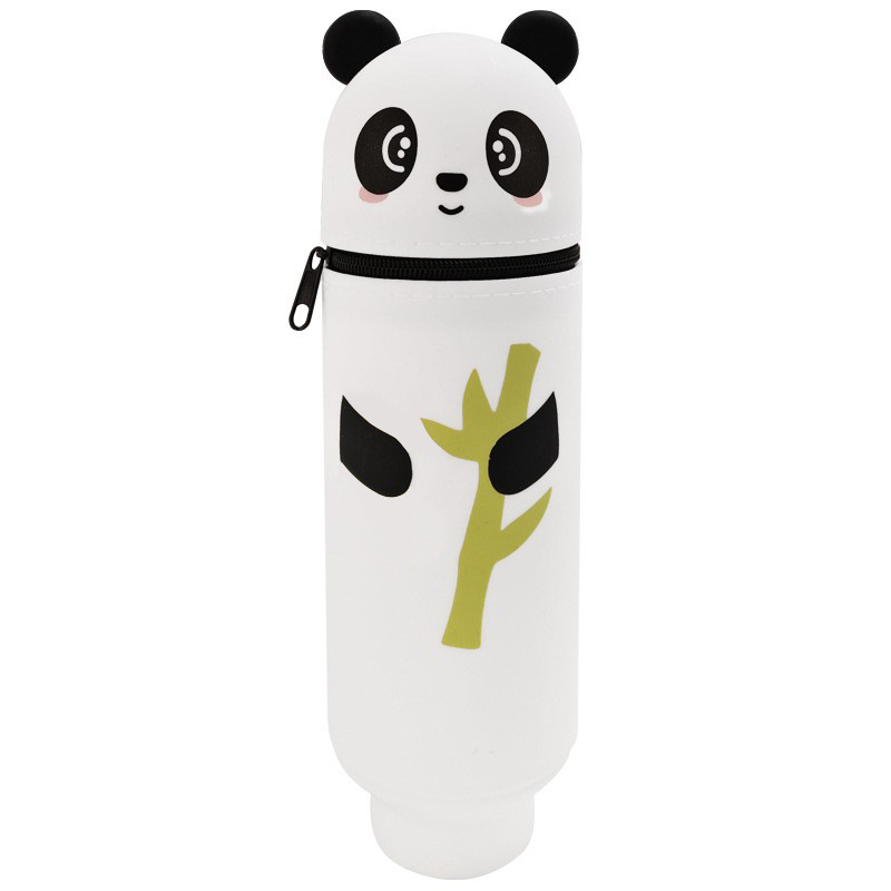 Estuche de lápices de silicona con diseño de panda