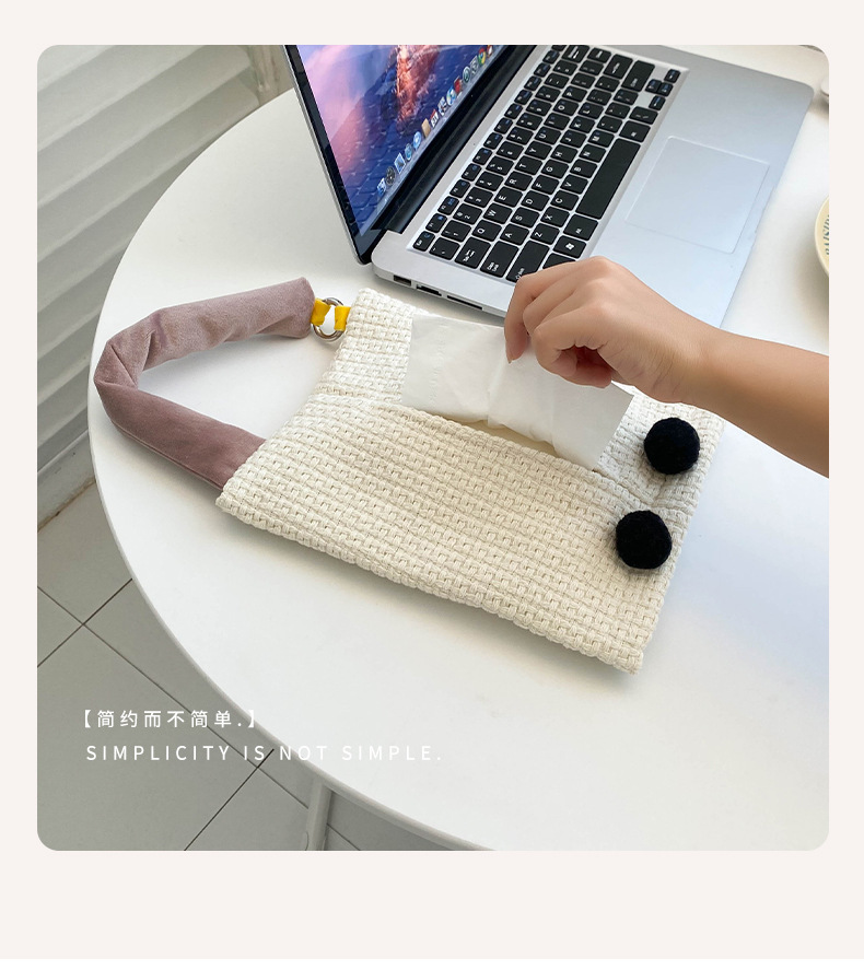Car Tissue Box Hanging Car Interior Decoration Supplies Car Paper Drawer Car Tissue Hanging Bag Popular Female Driver