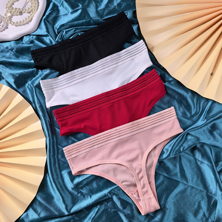 European and American Style Women's Underwear, Sexy Mid-Waist Thong, Pure Cotton Crotch, Elastic and Comfortable, Hip-Lifting, Young Girl T-String Panties European and American Style Women's Underwear, Sexy Mid-Waist Thong, Pure Cotton Crotch, Elastic and Comfortable, Hip-Lifting, Young Girl T-String Panties
