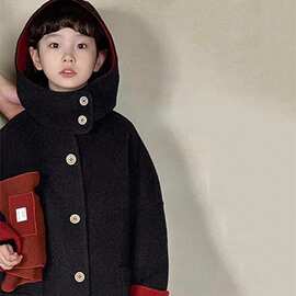女童加厚毛呢大衣2025冬季新款儿童双面穿毛呢外套中长款衣服
