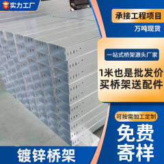 厂家弱电线槽电线梯式防火桥架200*100槽式镀锌梯式热镀锌工艺