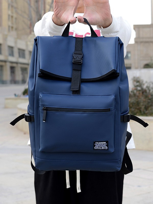 Mochila de moda de tela Oxford unisex casual mochila de viaje y computadora con impresión de logotipo