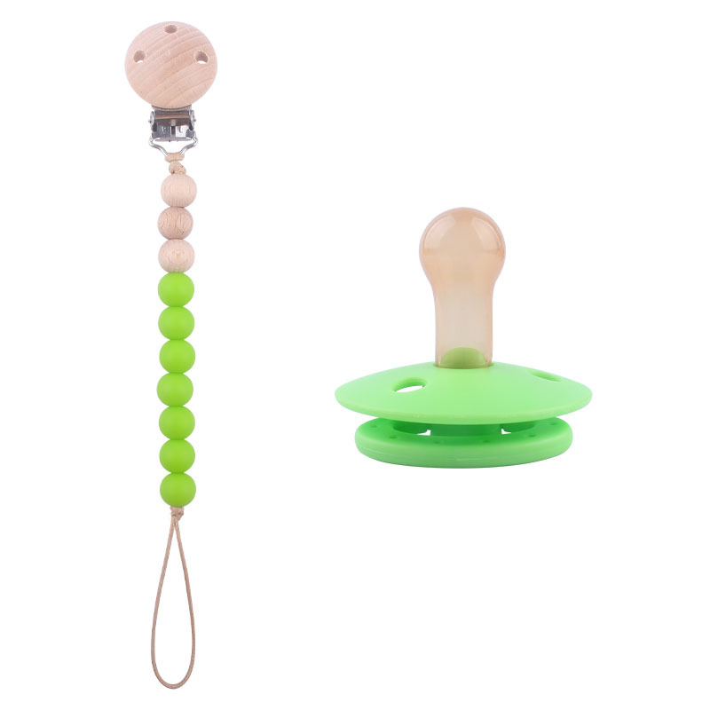 Nuevo bebé Haya clip anti-gota cadena calmante bebé silicona pezón mordedura pegamento molar pezón cadena traje