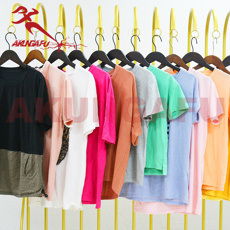 Second-Hand T-Shirts T-Shirts Second-Hand Women's Clothing Wholesale Second-Hand Clothes Distressed Clothes Export