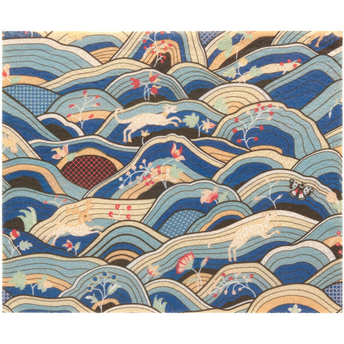 Japanese silk circle straight to the point entrance door mat can be cut into the door carpet door mat door mat home light luxury