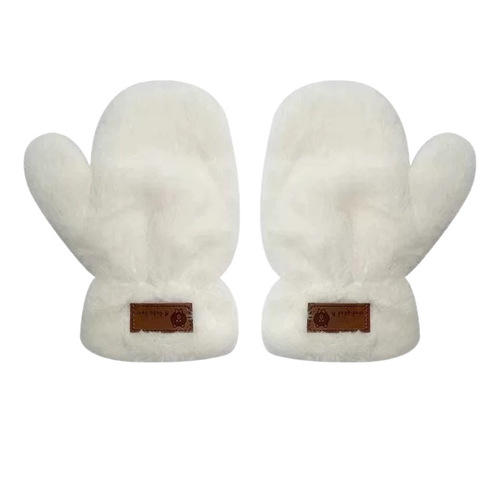 Winter Fleece Rabbit Hair Mittens Fingerless Plush Autumn Winter Warm Keeping Hands Gloves Fashion Cute Sweet Girls Students