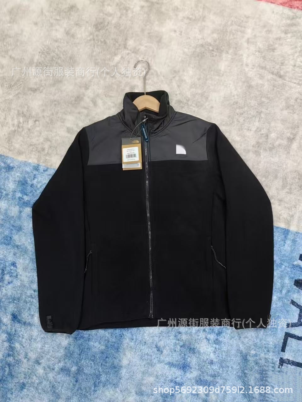 1990 estilo americano chaqueta de asalto para hombres y mujeres parejas agitando pelusa 3 - en - 1 desmontable chaqueta de bordado de pelusa