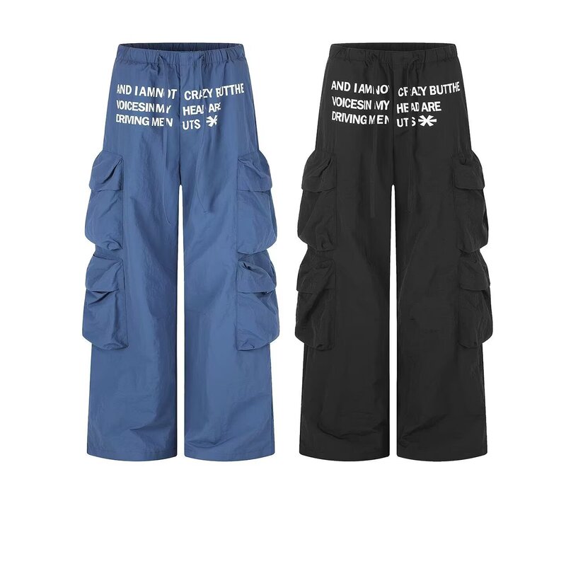 American-style work pants, loose wide-leg street dance pants, trendy high-waisted slimming versatile straight casual long pants for summer American-style work pants, loose wide-leg street dance pants, trendy high-waisted slimming versatile straight casual long pants for summer