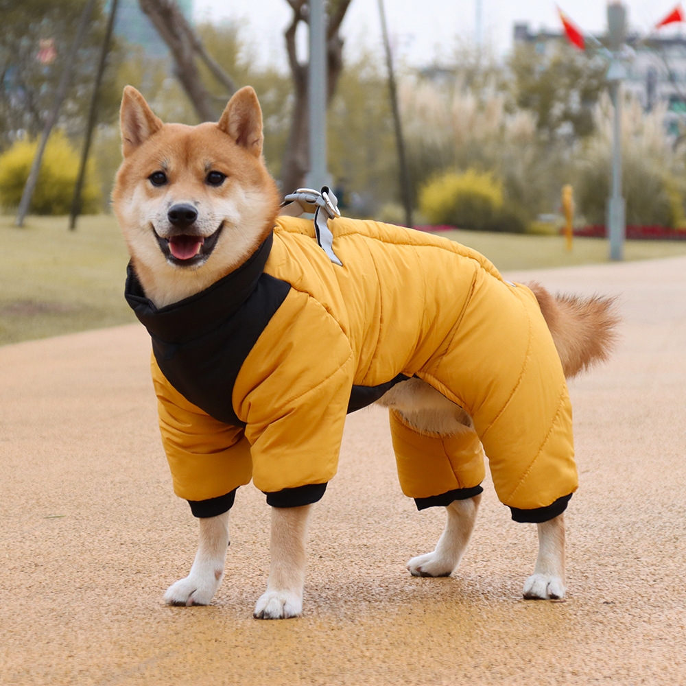 Vêtements chauds et coupe-vent pour chiens Shiba Inu et Corgi, couverture intégrale, réfléchissants, résistants au froid, pour l'extérieur._voghion.com
