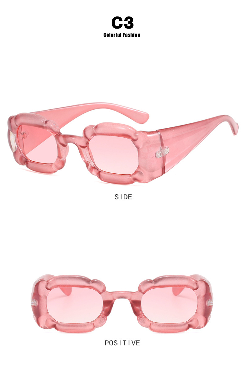 Women's Gender Hip-Hop, Punk, Streetwear Style Hip-Hop Punk Streetwear Geometric Ac UV400 Protection Special-Shaped Mirror Full Frame Women's Sunglasses