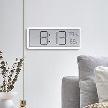 INS简约大屏时钟客厅挂钟温湿度钟表创意现代钟表可挂可立YD106