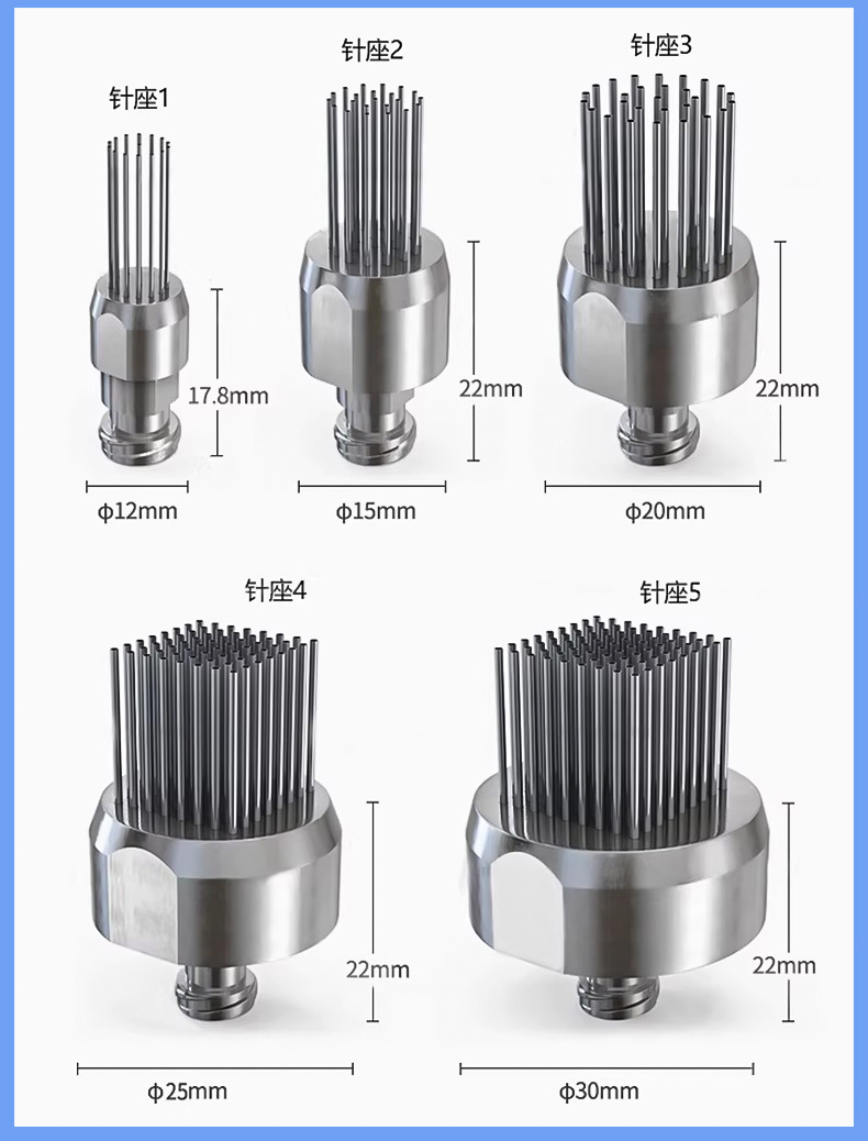 Customized Multi-Tube Dispensing Needles, Custom Large Needle Holders with Flat Needle Tube Arrangements, Stainless Steel Custom Metal Needles